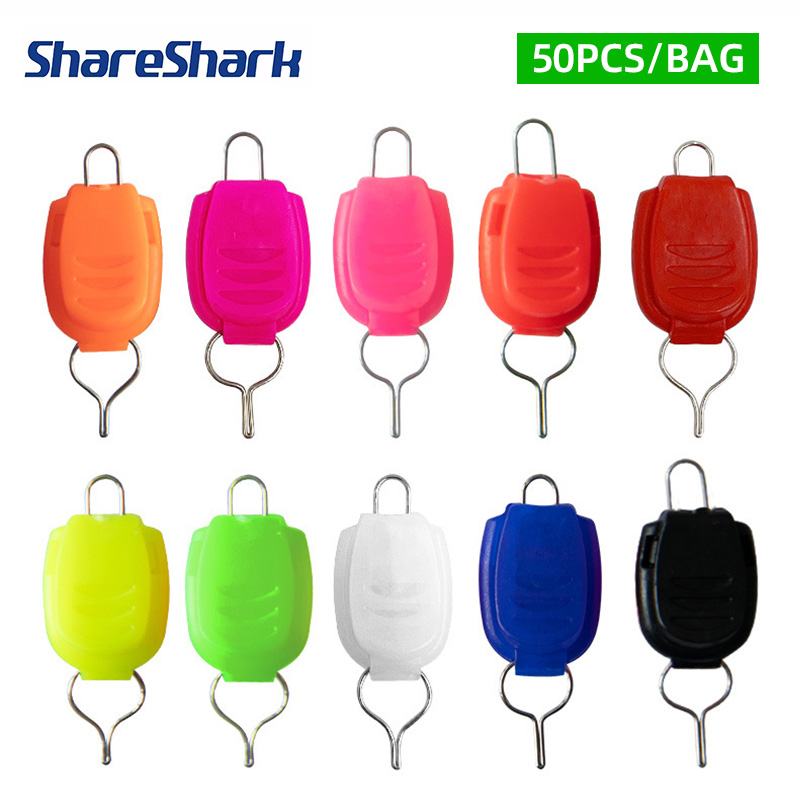 Fly Reel - ShareShark 50 piezas/bolsa Sujetador de línea